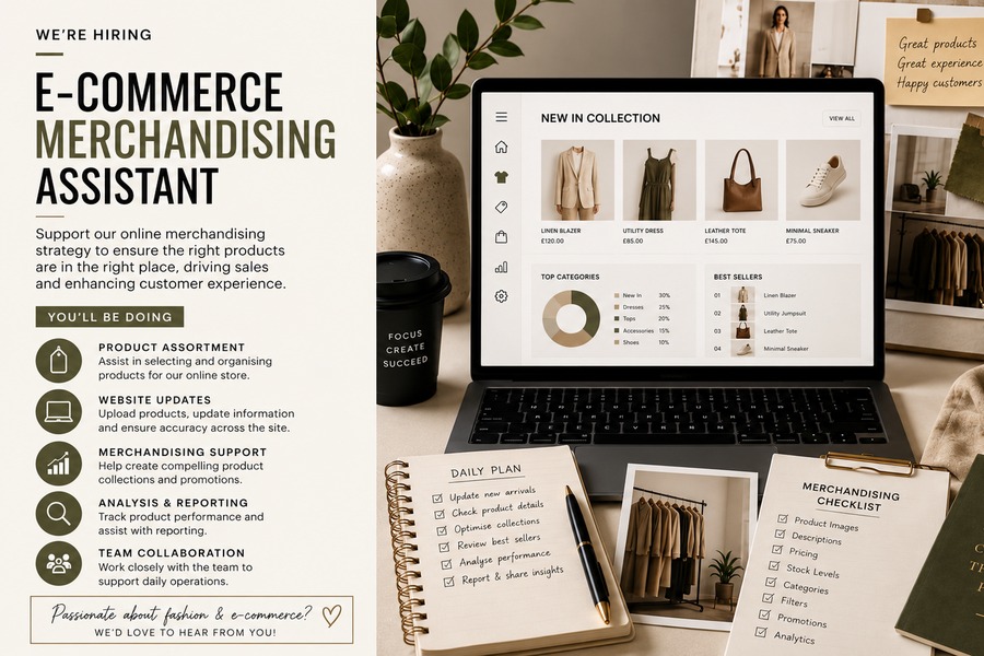 E-commerce Merchandising Assistant role at a vetted ethical employer